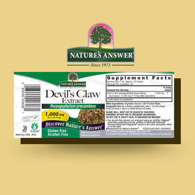 Nature'S Answer Devil's Claw Root Alcohol Extract 1 Fluid Ounce | Supports Joint Function | Promotes Muscle and Bone Function