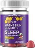 Sleep Magnesium Gummies with Melatonin 200mg Magnesium Citrate Melatonin Gummies for Sleep Quality Nighttime Aid for Adults with Chamomile 30 Mixed Berry Chewables