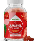 Vitamin B Complex Gummies for Adults and Kids B Vitamins Complex with Thiamin Riboflavin Niacin 6 12 and Folate Blend Supplement for Nervous System Support Energy and High Strength 60 Gummies
