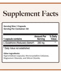 Utzy Naturals L-Glutathione | Immune Health & Antioxidant Support | Setria 250Mg Reduced Form Glutathione | High Absorption | Made In The Usa | 60 Capsules