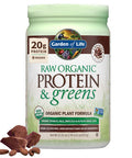 Garden of Life Raw Organic Protein & Greens Chocolate & Organic Vegan Vanilla Protein Powder 22G Complete Plant Based Raw Protein