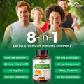 Zazzee USDA Organic Milk Thistle Extract Capsules and Extra Strength 8-in-1 Immune Support Capsules
