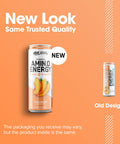 Optimum Nutrition Amino Energy Drink + Electrolytes For Hydration - Sugar Free Amino Acids Bcaa Keto Friendly Sparkling Drink - Peach Bellini Pack Of 12 (Packaging May Vary)