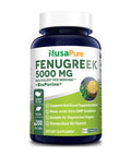 NusaPure Fenugreek Capsules | 5000mg | 200 Veggie Caps | Non-GMO & Extract