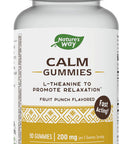 Nature's Way Calm Gummies, L-Theanine for Relaxation*, Fast Acting**, Non Drowsy, Fruit Punch Flavored, 90 Gummies
