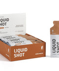 FIRST ENDURANCE Liquid Shot - Running Cycling Triathlon Fuel for Instant Energy and Cramp Relief | Electrolytes High Carb | Liquid Energy for Endurance Sports | Kona-Mocha w/25mg of Caffeine