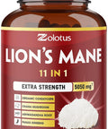 11 in 1 Lions Mane Mushroom Capsules, Equivalent to 5050mg, 3 Month Supply with Cordeyceps, Reishi, Ashwagandha, Panax Ginseng, Focus, Memory and Brain Support Supplement, Immune Support, Energy Pills