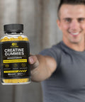 Creatine Monohydrate Gummies 5g - Vegan Creatine Gummies for Men & Women - Creatine Chews for Strength, Muscle, Energy, Endurance - Natural Lemon Flavor (90ct)