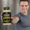 Creatine Monohydrate Gummies 5g - Vegan Creatine Gummies for Men & Women - Creatine Chews for Strength, Muscle, Energy, Endurance - Natural Lemon Flavor (90ct)