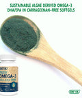 Deva Vegan Omega-3 DHA EPA Supplement Once-Per-Day Softgel 300 MG - Carrageenan Gelatin & Gluten - Non-Fish Algae Oil Fatty Acids - 90 Softgels