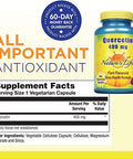 Nature's Life Quercetin 400 mg 100 Vegetarian Capsules
