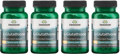 Swanson Amino Acid L-Glutathione 100 Milligrams 100 Capsules 4 Pack