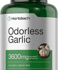 Horbaach Odorless Garlic Softgels 3600 Mg | 200 Count | Ultra Potent Garlic Extract | Non-Gmo & Gluten Free Pills