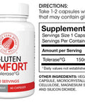 Silver Fern Gluten Comfort With Tolerase G - 1 Bottle - 60 Capsules - Digestive Enzyme Made Specifically To Break Down And Digest Gluten Protein