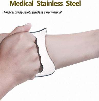 FeelSport Stainless Steel Gua Sha Tools-Massage Scraping Tool For Soft Tissue Mobilization,Physical Therapy For Back, Legs, Arms