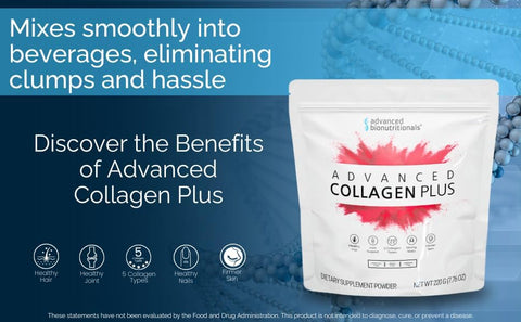Advanced Collagen Plus Powder 5 Types Of Collagen (I Ii Iii V X) With Biotin & Chondroitin Sulfate Supports Skin Hair Joints & Nails Unflavored Easy-Mix Formula
