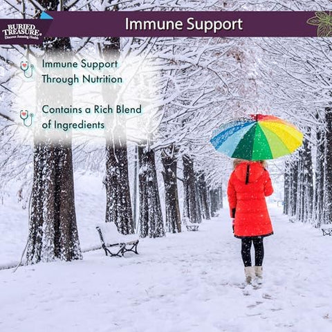 Buried Treasure Acf Advanced Immune Support 16 Oz 16 Servings With Elderberry Ecea And Herbal Blend For Immunity Support