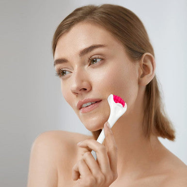 2 Pcs Muscle Roller Stick Fascia Body Cellulite Face Muscle Massage Roller Manual Massage Tools For Muscles Relief Neck Arm Back Leg Body Roller Deep Trigger Points Release Roller (White, Rosy)