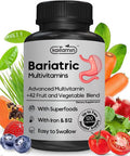 Kaitamin Bariatric Multivitamin With Iron For Post-Bariatric Surgery - Easy-To-Swallow Liquid Capsules With 42 Fruit & Veggie Blend - 120 Capsules 2 Month Supply