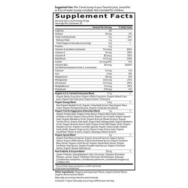 Garden of Life Raw Organic Perfect Food Energizer Juiced Green Superfood Powder - Yerba Mate Pomegranate 30 Servings Green Superfood Powder & Probiotics Gluten Free Whole Food Greens Supplements