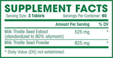 Milk Thistle - 180 Count - Standardized Silymarin Extract For Maximum Liver Support - Detox, Cleanse & Maintain Your Liver ÃƒÂ¢Ã¢â€šÂ¬Ã¢â‚¬Å“ 1350 Mg Extract & Seed Complex - Natural Herbal Supplement - 60 Servings