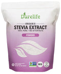 Durelife 100% Pure stevia extract sweetener 8 oz No Erythritol NONGMO Project Verified No Fillers Zero Calorie Sugar Substitute No Aftertaste MicroSpoon Included 8 oz