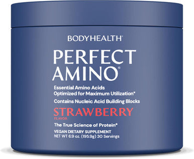 BodyHealth PerfectAmino Powder - BCAA and EAA Powder for Pre and Post Workout - Amino Acid Energy Drink for Men and Women to Support Lean Muscle and Recovery