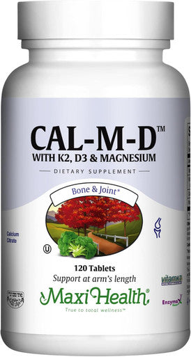 Maxi Health Calcium with Vitamin D3 K2 and Magnesium - Overall Health Supplement for Strong Bones and Teeth Muscle Function Immune Support - Vitamin D Vitamin K Enhanced Absorption for Women & Men 120 Tablets