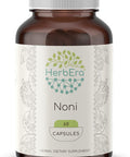HerbEra Noni 60 Capsules, 500 mg, Noni (Morinda citrifolia) Dried Fruit (60 Capsules)