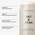SALT and STONE Natural Deodorant Santal and Vetiver Extra Strength Natural Deodorant for Women & Men Aluminum Free with Seaweed Extracts, Shea Butter and Probiotics Free From Parabens and Sulfates