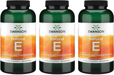 Swanson Natural Vitamin E 1000 Iu (671.10 Milligrams) 250 Sgels (3 Pack)