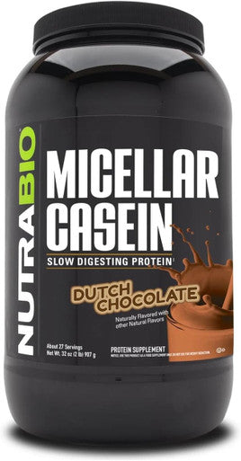 Nutrabio Micellar Casein Protein Powder 2 lbs Dutch Chocolate