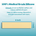 Newgel+ Advanced Silicone Scar Treatment Sheeting For Old And Scars, For Surgery, Injury, Keloids, C-Section, Burns, And Acne, Reusable, 1" X 6" Sheet (4 Count) - Beige