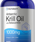 Antarctic Krill Oil | 300 Softgel Capsules | Value Size | Omega 3, EPA, DHA Supplement | with Astaxanthin | Non-GMO, Gluten Free | by Horbaach