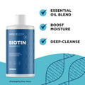 Volumizing Biotin Shampoo And Conditioner Set - Sulfate Shampoo And Conditioner For Dry Damaged Hair And Scalp Care - Volumizing Shampoo For Thinning Hair With Jojoba And Argan Oil For Hair Care