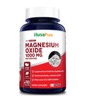 Magnesium Oxide 1,000mg 180 Veggie Caps (Non-GMO & )