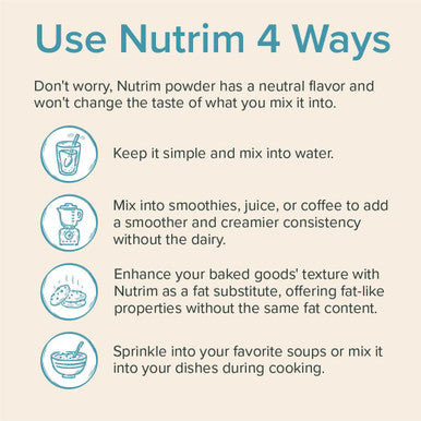 Nutrim Oat Bran Powder with 750mg Beta Glucan per Serving Easy Mix Soluble Fiber for Cholesterol Management and Immune Support Heart Healthy Non GMO and Vegan Oatmeal Powder