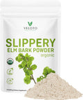 Veloto Slippery Elm Bark Powder Organic Pure Slippery Elm Inner Bark Powder Upgraded Sticky Version Natural Vegan Herbal Supplement For Soothing Throat Digestive Health Gluten-Free No Gmos 1 Lb
