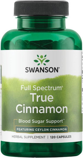 Swanson Full Spectrum True Cinnamon - Herbal Supplement - (120 Capsules 300mg Each)