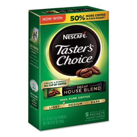 Nescafe Taster's Choice Decaf, House Blend Instant Coffee Single Serve Sticks, 16 Count (Pack of 1)