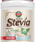 KAL Sure Stevia Extract Powder Low Carb Plant Based Stevia Sweetener Great Taste Zero Calories Zero Sugar Low Glycemic & Perfect for a Keto Diet 60Day Approx. 1820 Servings 3.5oz