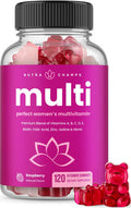 Multivitamin For Women 14+ Womens Multivitamin Gummies, 120 Count Vitamins A, B, C, D, E, Biotin, Folic Acid Womens Gummy Multivitamins Chewable Daily Multi Gummy Vitamins For Women