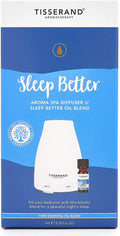 Tisserand Aromatherapy | Sleep Better | Aroma Spa Diffuser With Lavender, Jasmine & Sandalwood Diffuser Oil | 100% Pure Essential Oil Diffuser Set | 1 X 9Ml