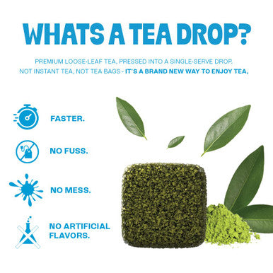 Tea Drops Set | Organic Dissolvable Loose Leaf Tea | Chai Spice Chocolate Earl Grey Citrus Ginger Rose Matcha Peppermint Ube Vanilla Bean Thai | 9 Sampler Assortment - 1 Per Flavor