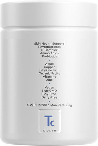 Codeage Teen Clearface Adolescent Face, Skin & Pimples, Vitamins A, C, D3, E, Pantothenic Acid, Niacin, Zinc Supplement Teenagers, Probiotics, L-Lysine, Omega-3, Oily Skin, Pores, Spots - 60 Capsules