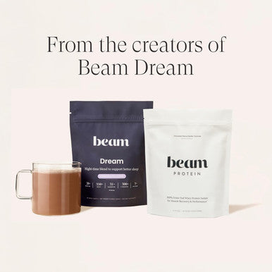 Beam Grass Fed Whey Protein Powder Chocolate Peanut Butter 12 Servings 22g Protein Per Serving Clean Whey Isolate & Concentrate Low Carb Paleo Friendly GMO Free Gluten Free 3rd Party Tested