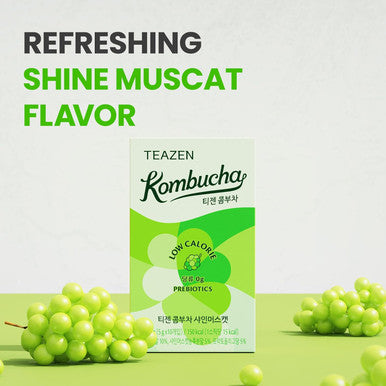Teazen Kombucha Shine Muscat Flavor Variety Pack Shine Muscat Drink Mix 10 Sticks & 30 Sticks (40 Sticks)