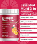 Celebrate Vitamins 3-In-1 Bariatric Multivitamin With Calcium Citrate Drink Mix - 500Mg Calcium, Gluten , Sugar - Powder Blend For Post Bariatric Surgery - Rasp Lemonade (60 Servings)