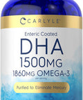 Carlyle DHA Supplement 1500mg | 180 Softgels | Omega-3 Supplement | Non-GMO Gluten