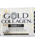 GOLD COLLAGEN Hairlift - Biotin Hair Growth Marine Collagen Supplements for Women & Men with Vitamin C and B6 Hyaluronic Acid Zinc and Keratin Hair Treatment Skin and Nails 10 Bottles 50 ml Each
